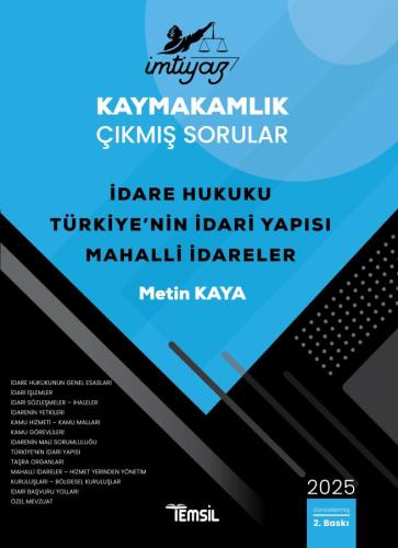İMTİYAZ Kaymakamlık Çıkmış Sorular İdare Hukuku  Türkiye'nin İdari Yapısı Mahalli İdareler