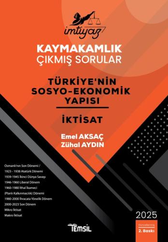 İMTİYAZ Kaymakamlık Çıkmış Sorular Türkiye'nin Sosyo-Ekonomik Yapısı ve İktisat
