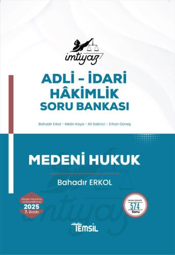 İMTİYAZ  Adli -İdari Hakimlik  Medeni Hukuk Soru Bankası