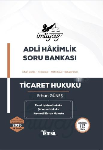 İMTİYAZ  Hakimlik Soru Bankası Ticaret Hukuku Soru Bankası