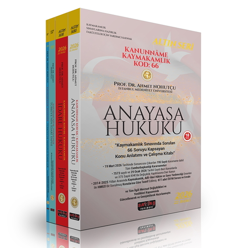 KANUNNAME Kaymakamlık Kod: 66 Savaş Yayınları Nisan 2026 Ahmet Nohutçu