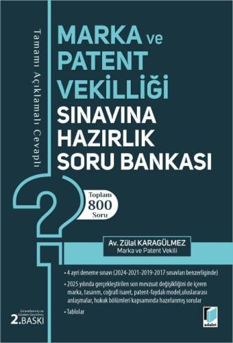 Marka ve Patent Vekilliği Sınavına Hazırlık Soru Bankası
