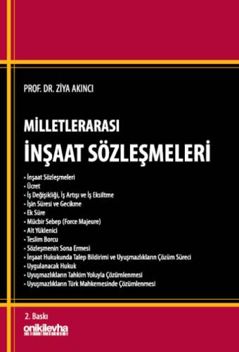 Milletlerarası İnşaat Sözleşmeleri Ziya Akıncı