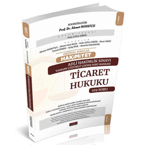 HAKİMİYET Adli Hakimlik Ticaret Hukuku Çıkmış Soru Bankası