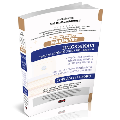 HAKİMİYET HMGS Sınavı Çıkmış Soru Bankası Ahmet Nohutçu