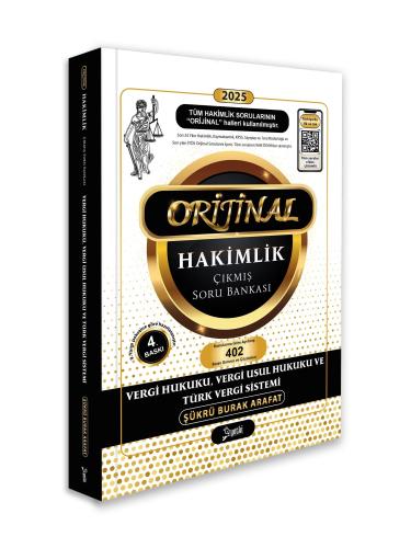 ORJİNAL  Hakimlik Vergi Hukuku Vergi Usul Hukuku Türk Vergi Sistemi Çıkmış Soru Bankası