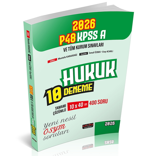 P48 KPSS A Grubu Hukuk 10 Deneme Tamamı Çözümlü Mustafa Karadeniz