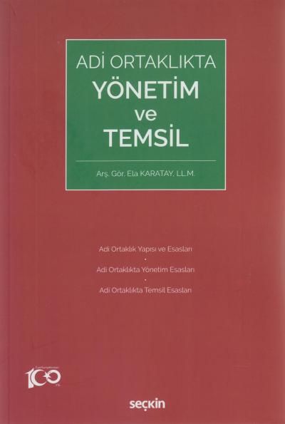Adi Ortaklıkta Yönetim ve Temsil