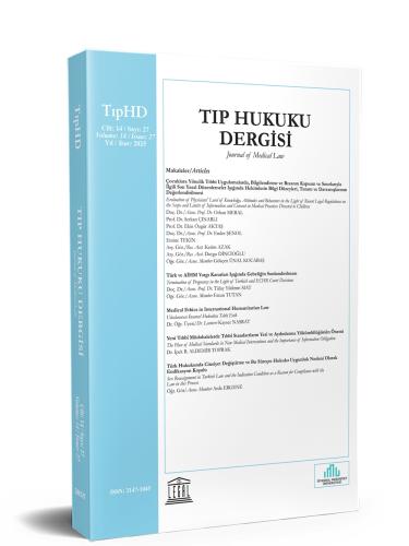 Legal Tıp Hukuku Dergisi 2026 Yılı Aboneliği (2 Sayı)
