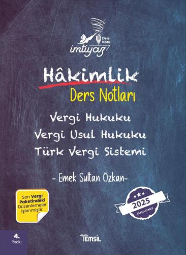 İMTİYAZ Hakimlik Ders Notları Vergi Hukuku  Vergi Usul Hukuku - Türk Vergi Sistemi