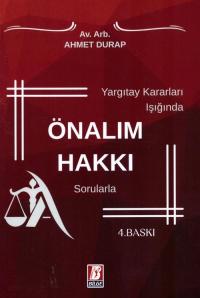 Yargıtay Kararları Işığında Önalım Hakkı Ahmet Durap