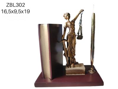 Adalet Biblo Kitaplı Kalemli Bordo Beyaz